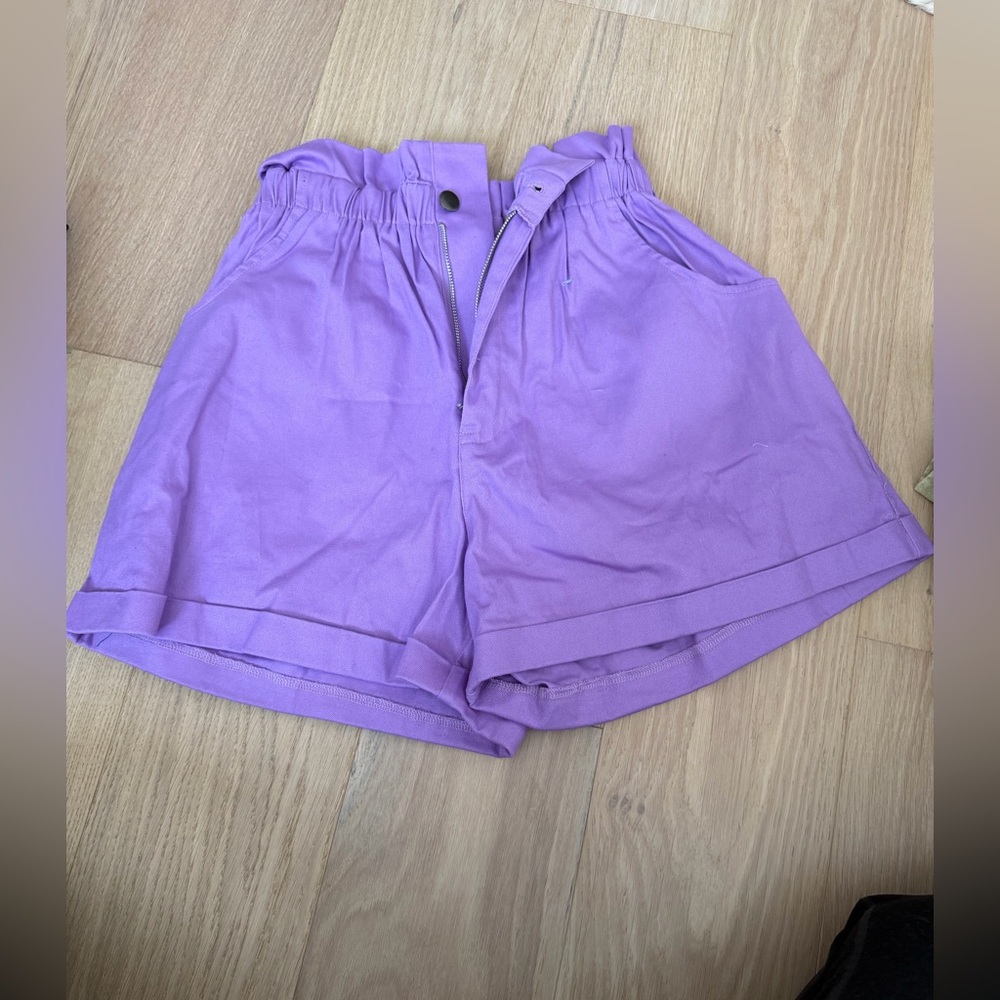 Vici Lavender High Waist Women's Shorts
